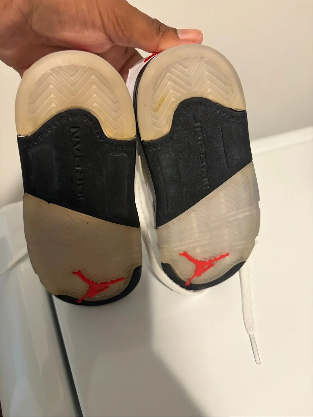 Jordan Toddler White and Red Low-Top Sneakers